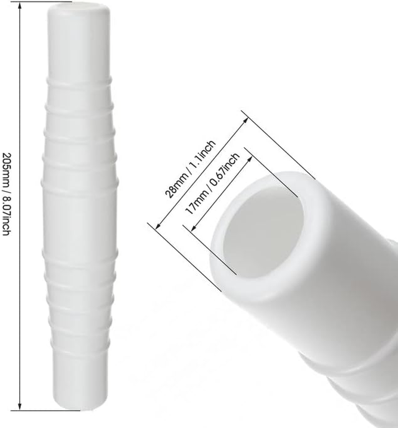 Pool Hose Connector Coupling for 1-1/4 Inch & 1-1/2 Inch Swimming Pool Hose Adapter, White, Plastic, 1.25 Inch X 1.5 Inch X 8.27 Inch, 1 Pack