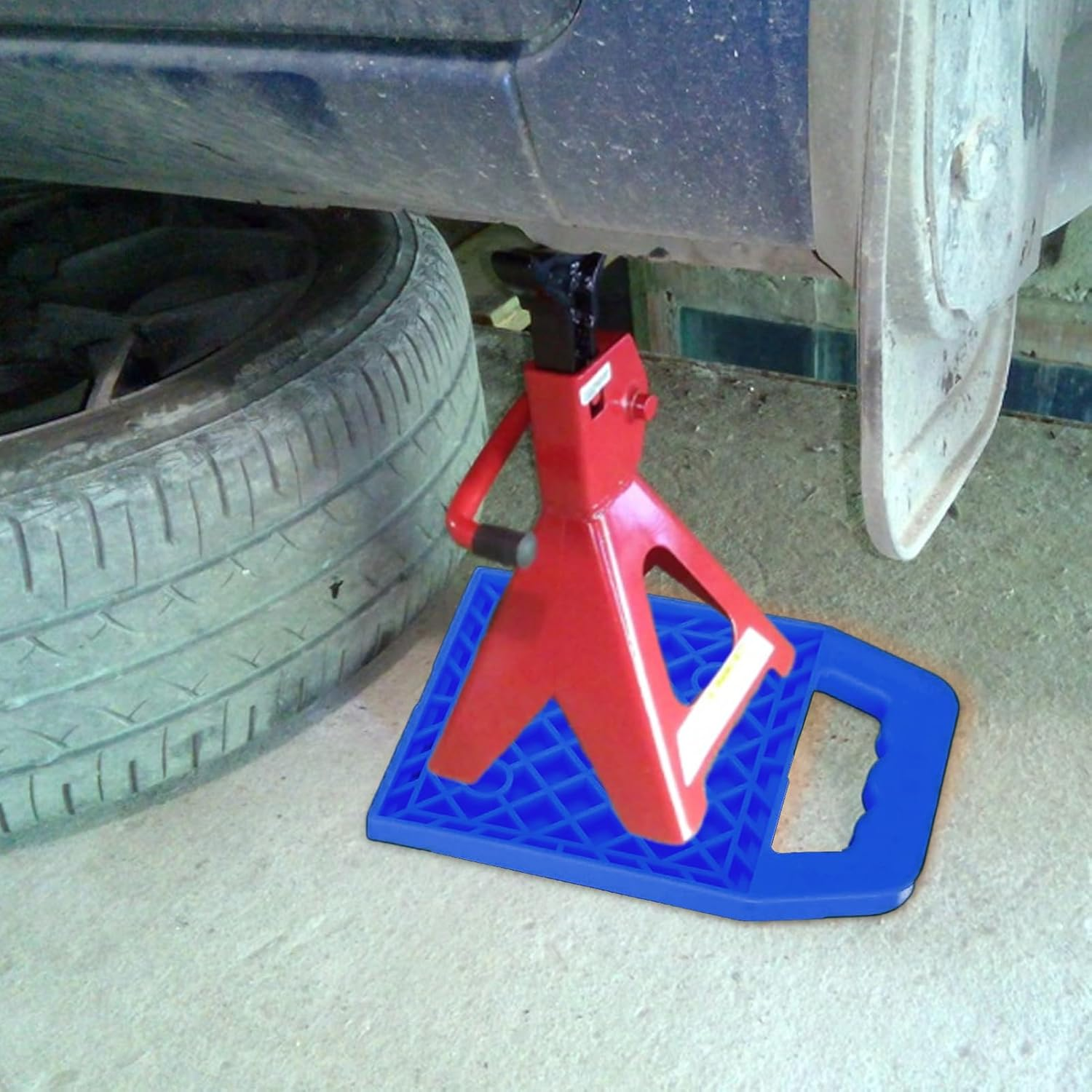 RV Jack Pads, Flattener Block Set of 4, Anti-Slip RV Leveling Support Mat for Parking Caravan Travel Picnic Pool Beach Outdoor Camping Maintenance Road Trip - Yellow image number 2