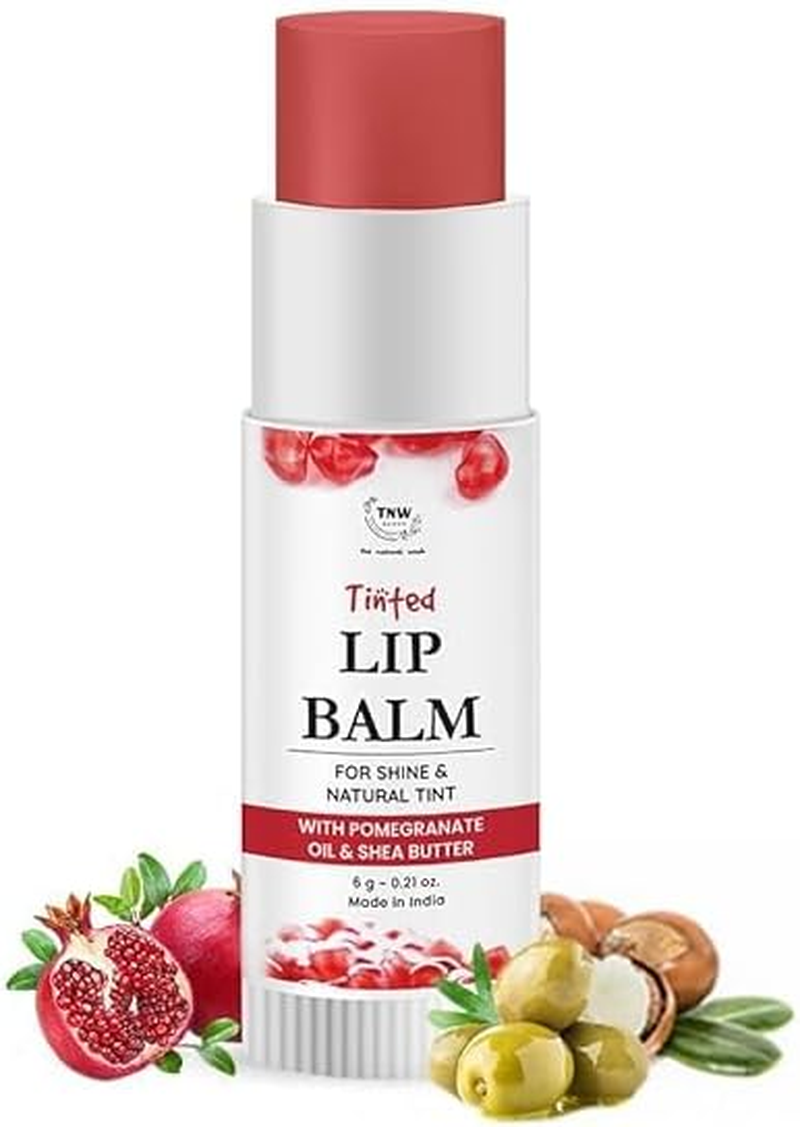 Tnw-The Natural Wash Pomegranate Multipurpose Tinted Lip Balm for Dry & Chapped Lips- Red, 6G | 100% Natural Red Tint Add Glossy Sheen on Lips for Long-Lasting with Shea Butter & Vitamin E image number 4