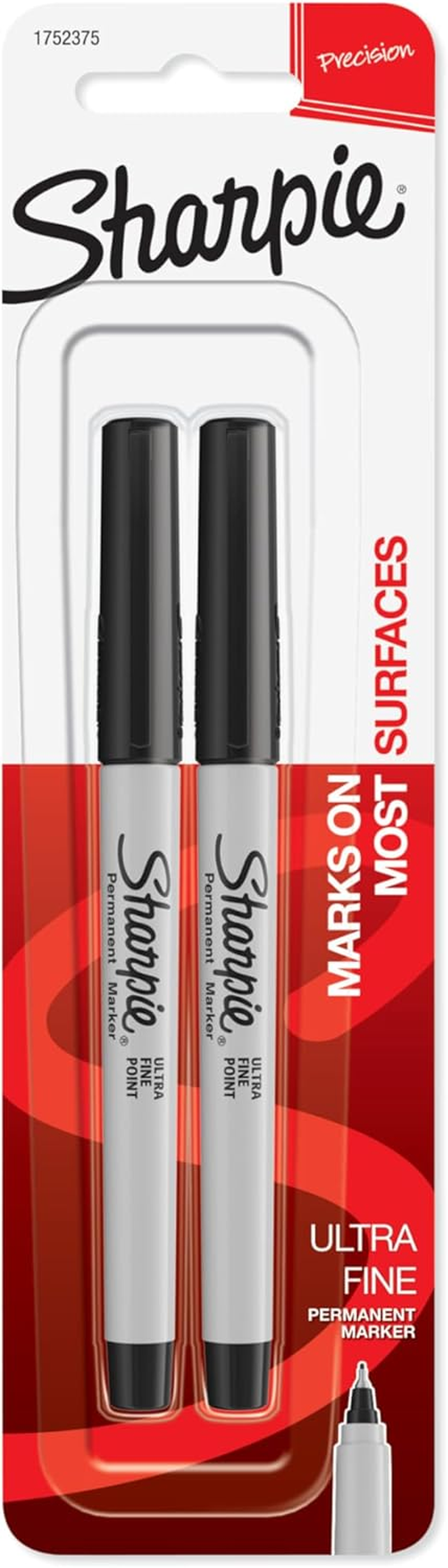 Sharpie Ultra Fine Marker, Black (Pack of 2) image number 6