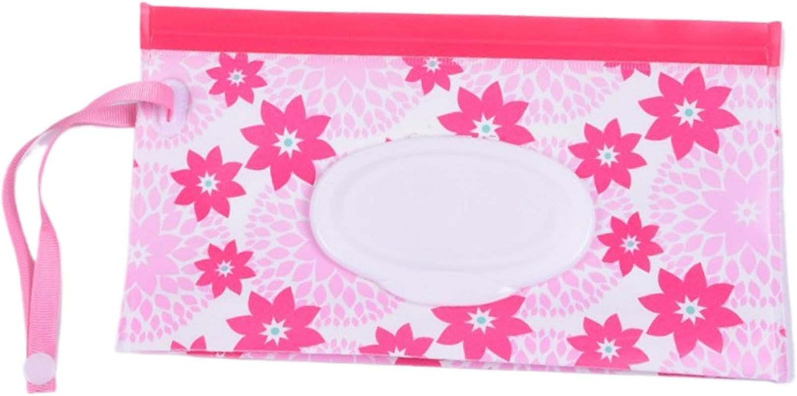 Baby Wipe Holder - Wipe Holder for Diaper Water Resistant | Reusable Wipes Pouch Wipe Holder with Wrist Strap for Stroller Vehicle Shopping