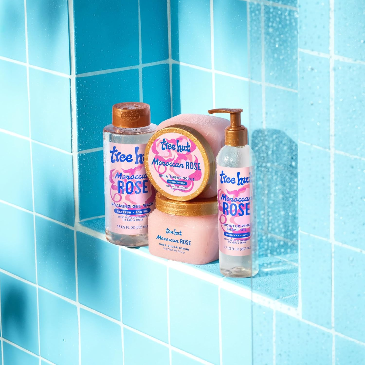 Tree Hut Shea Sugar Scrub Moroccan Rose, 18Oz, Ultra Hydrating and Exfoliating Scrub for Nourishing Essential Body Care (Pack of 3) image number 4