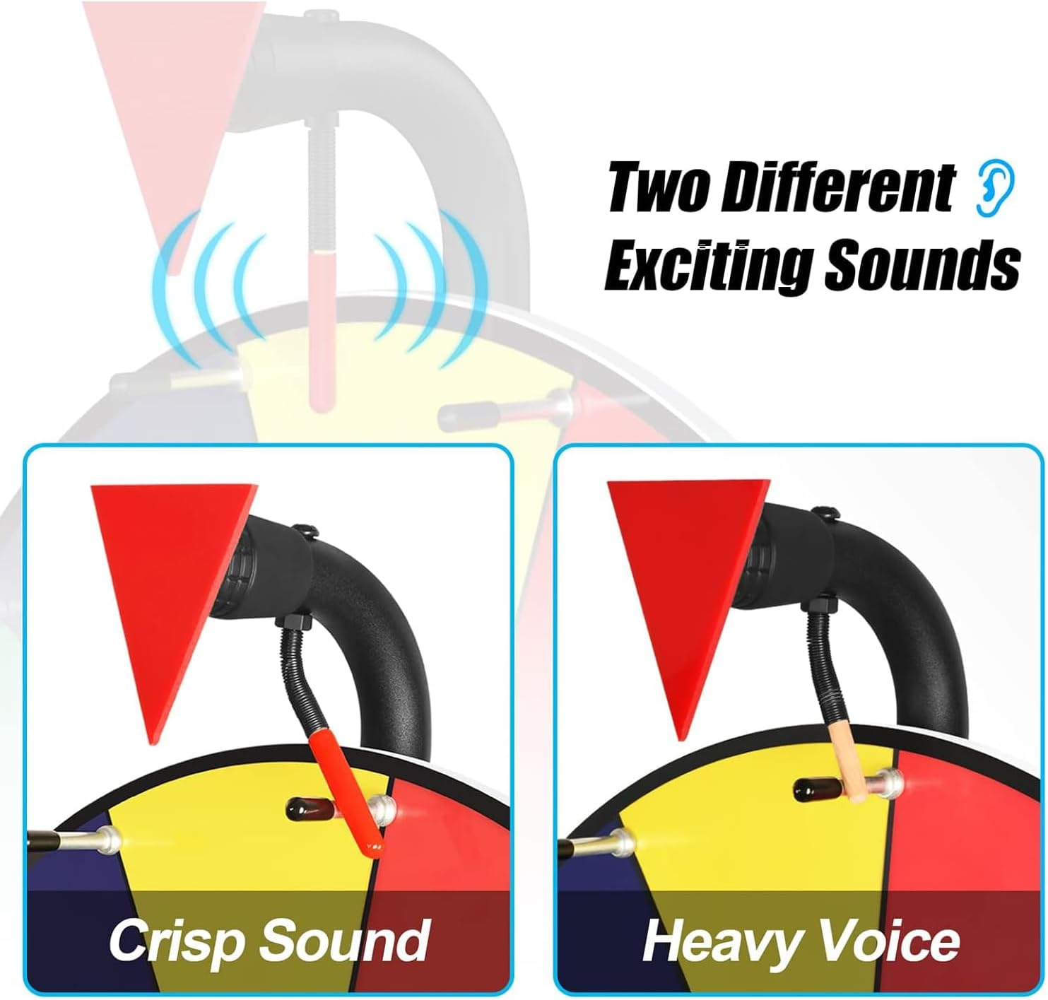 46CM Spinning Prize Wheel - 14 Slots Color Roulette Spinner with Adjustable Folding Tripod Floor Stand. Includes Marker and Eraser.Play Fortune Spin Game at Trade Show, Carnival. image number 2