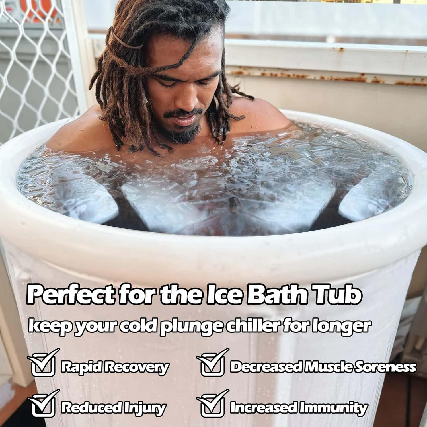 THJOPOKEEL Extra Large Ice Block Mold,3Pcs Large Ice Molds for Ice Bath, Silicone Ice Cube Molds for Cold Plunge or Coolers, Reusable Large Ice Cube Tray Dishwasher Safe image number 1