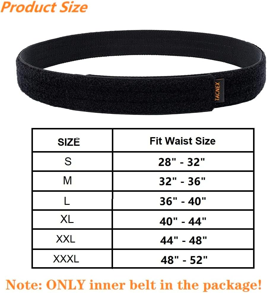 TACNEX Inner Belt for Duty Belt 1.5" Loop Liner Belt Tactical under Belt image number 3