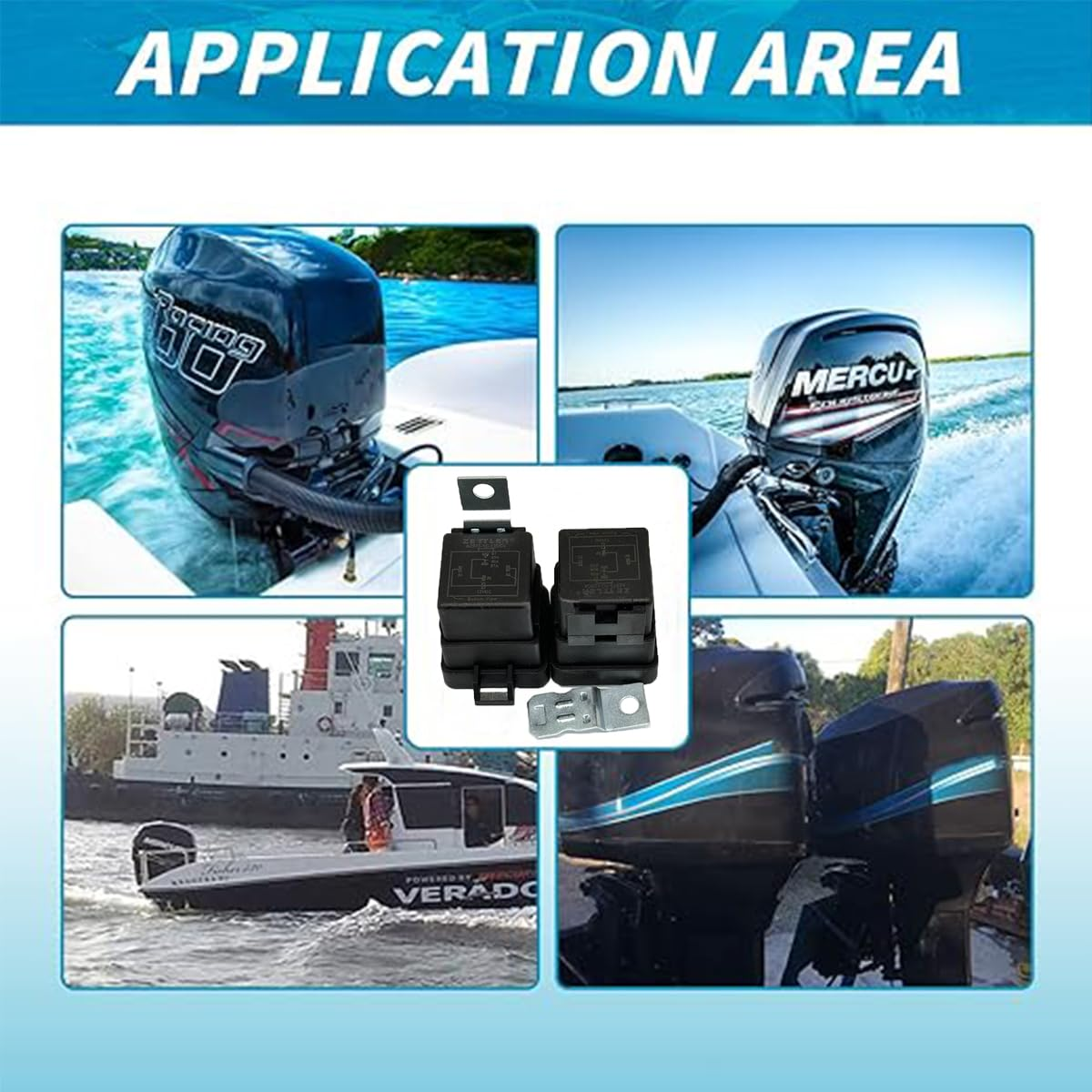 2 Pack Power Trim Tilt Relay AZ973-1C-12DC4,12V 40A SPDT Relay for Mer-Cury Outboard Motor Replaces image number 6