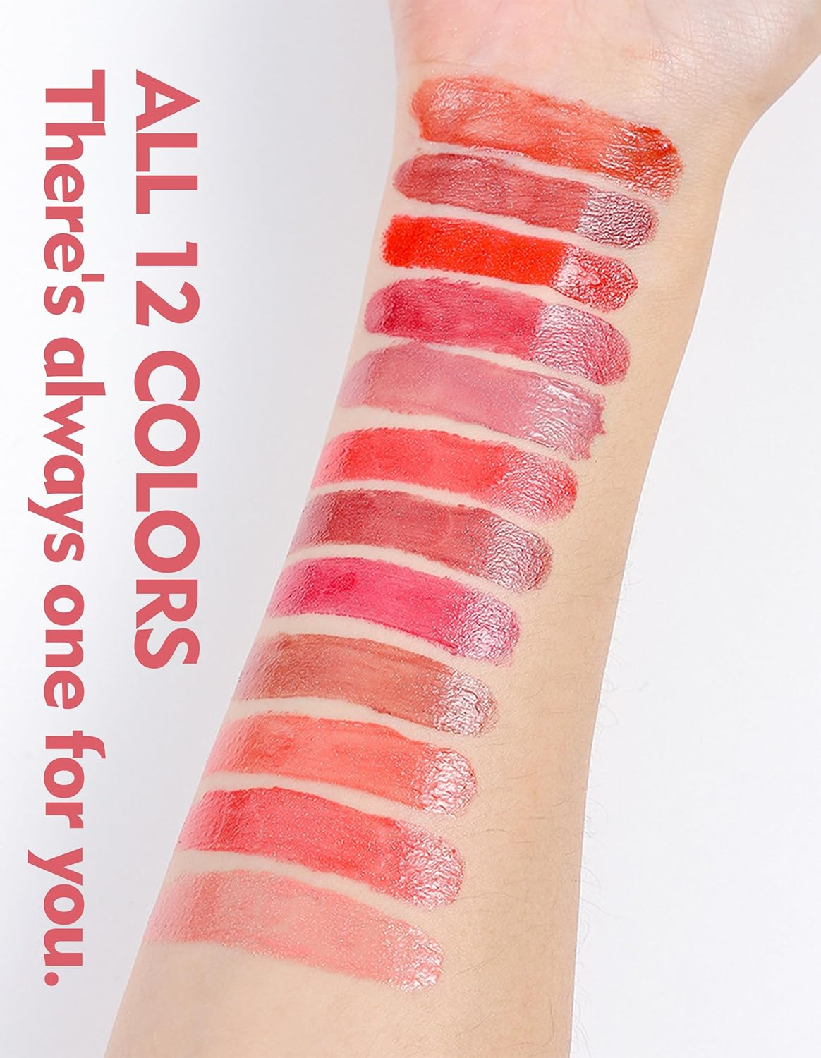 Erinde Glitter Lipstick & Lip Balm 2 in 1, Shimmer Lip Gloss, Moisturising Lipstick, Nourishing Lips Makeup Stick #07 image number 5