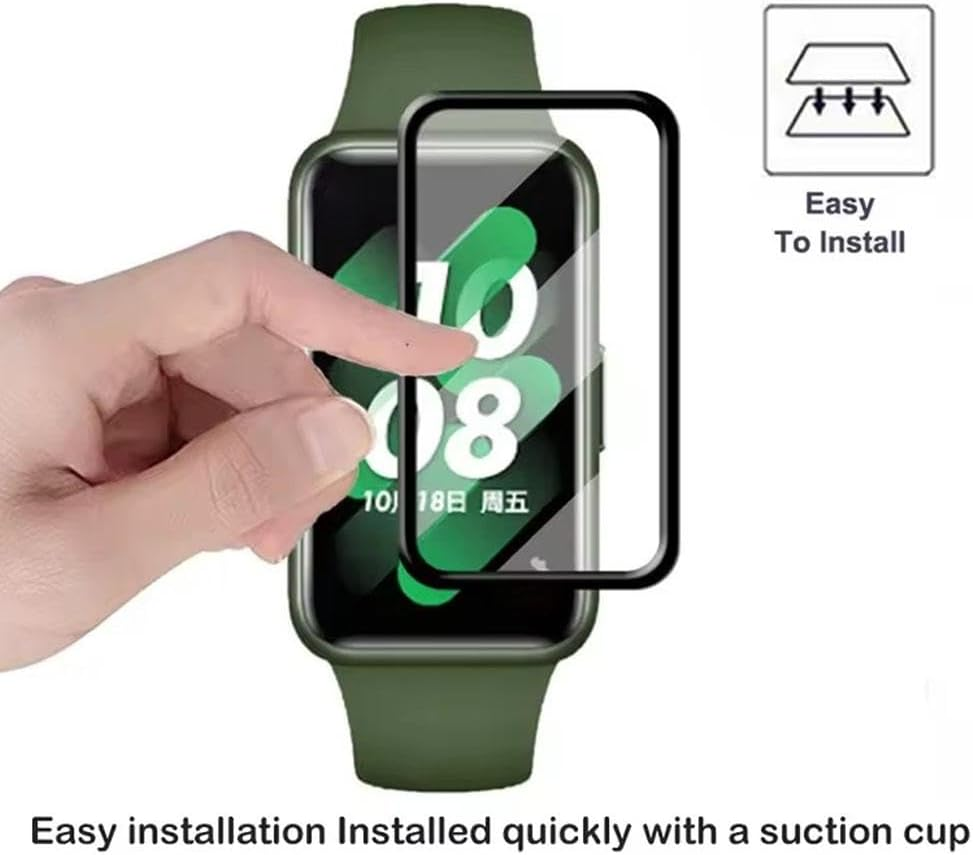 3 PCS Tempered Glass Film for Samsung Fit 3 Screen Protection, Clear Full Protective Anti-Scratch Tempered Film for Samsung Galaxy Fit3 Wristband Screen Protector Cover image number 1