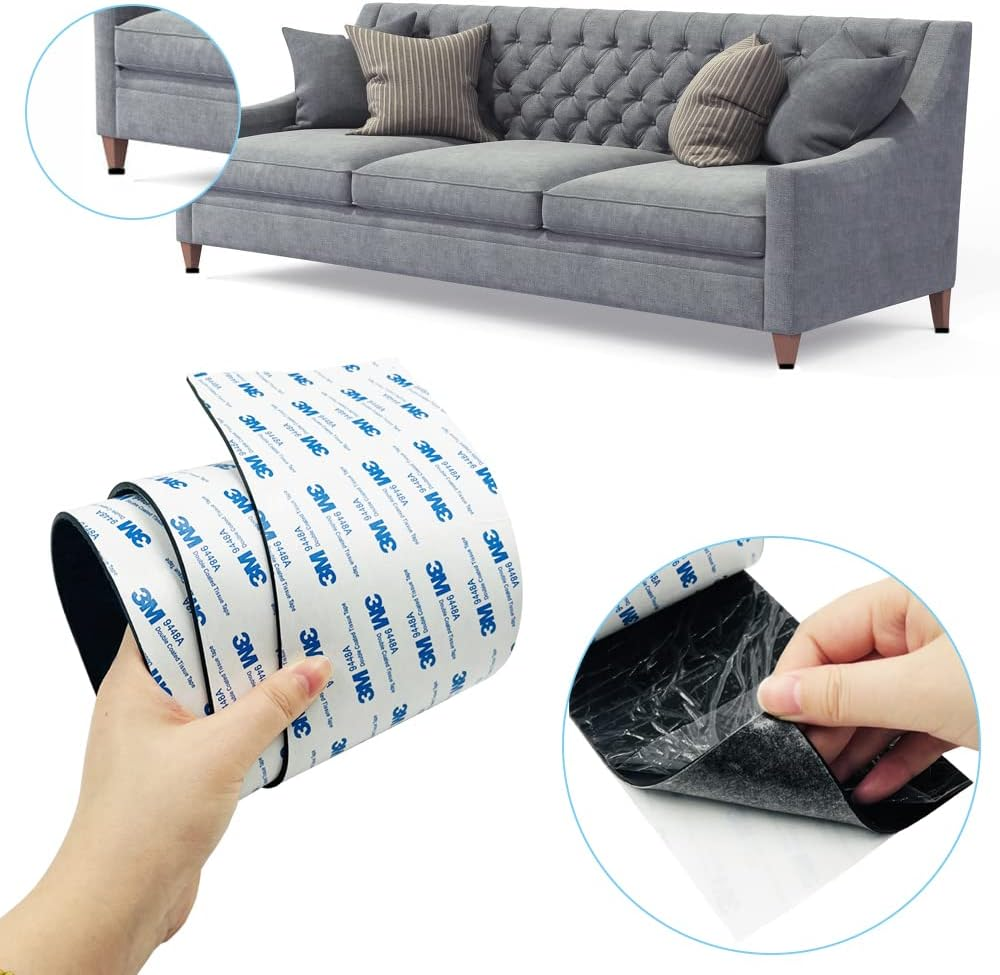 Non Slip Furniture Pads,Sonku 4 X 40 Inch Cuttable Rubber Silicone Pads Self Adhesive anti Scratch Floor Hardwood Protectors and 1 Craft Tooling-Black image number 5