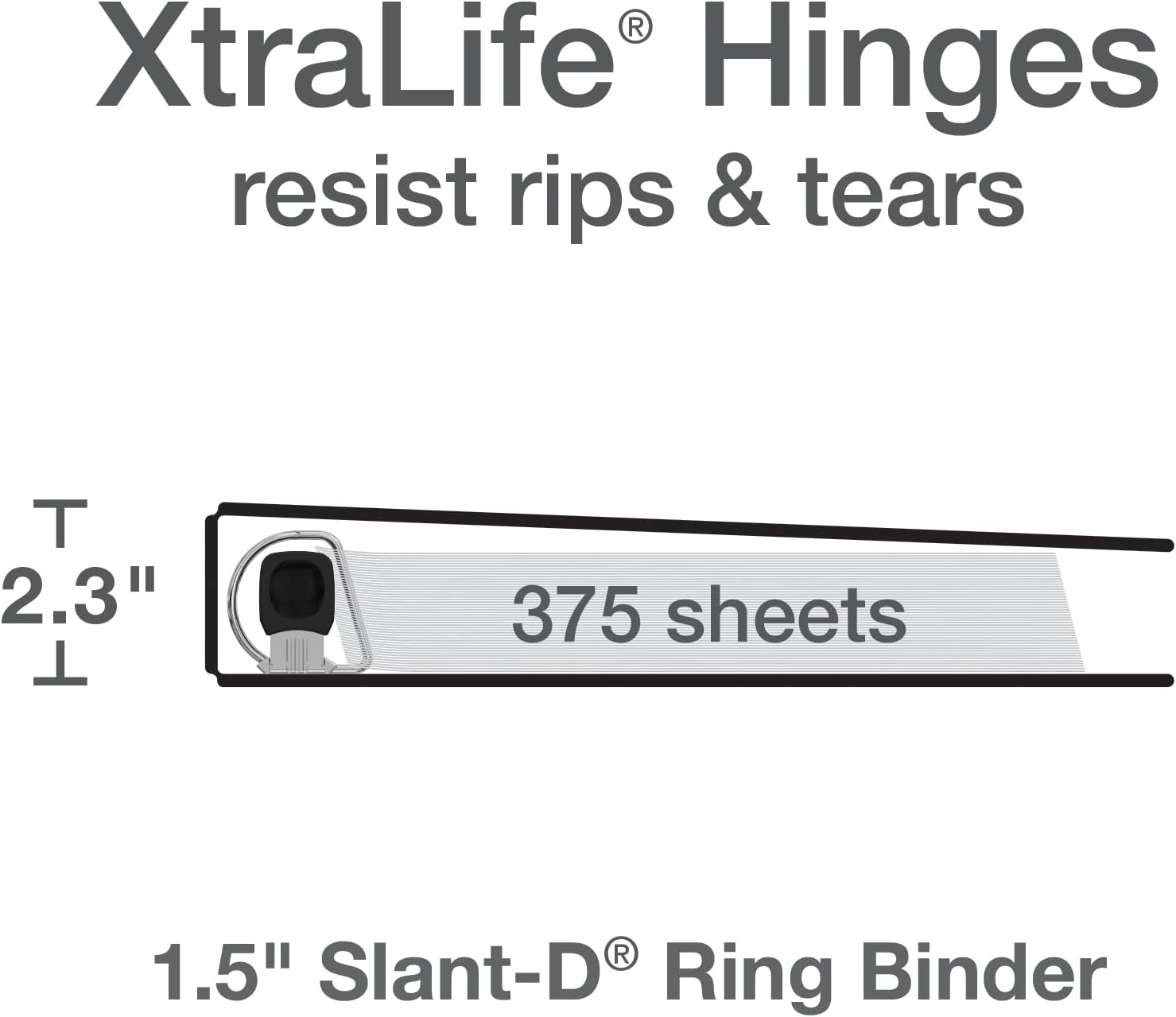 Oxford 3 Ring Binders, Binders for School, 1.5 Inch One-Touch Easy Open D Rings, 3-Sided View Binder Covers, Xtralife Hinge, Non-Stick, Pvc-Free, Natural Pastels, 375-Sheet Capacity, 4 Pack (79918) image number 6