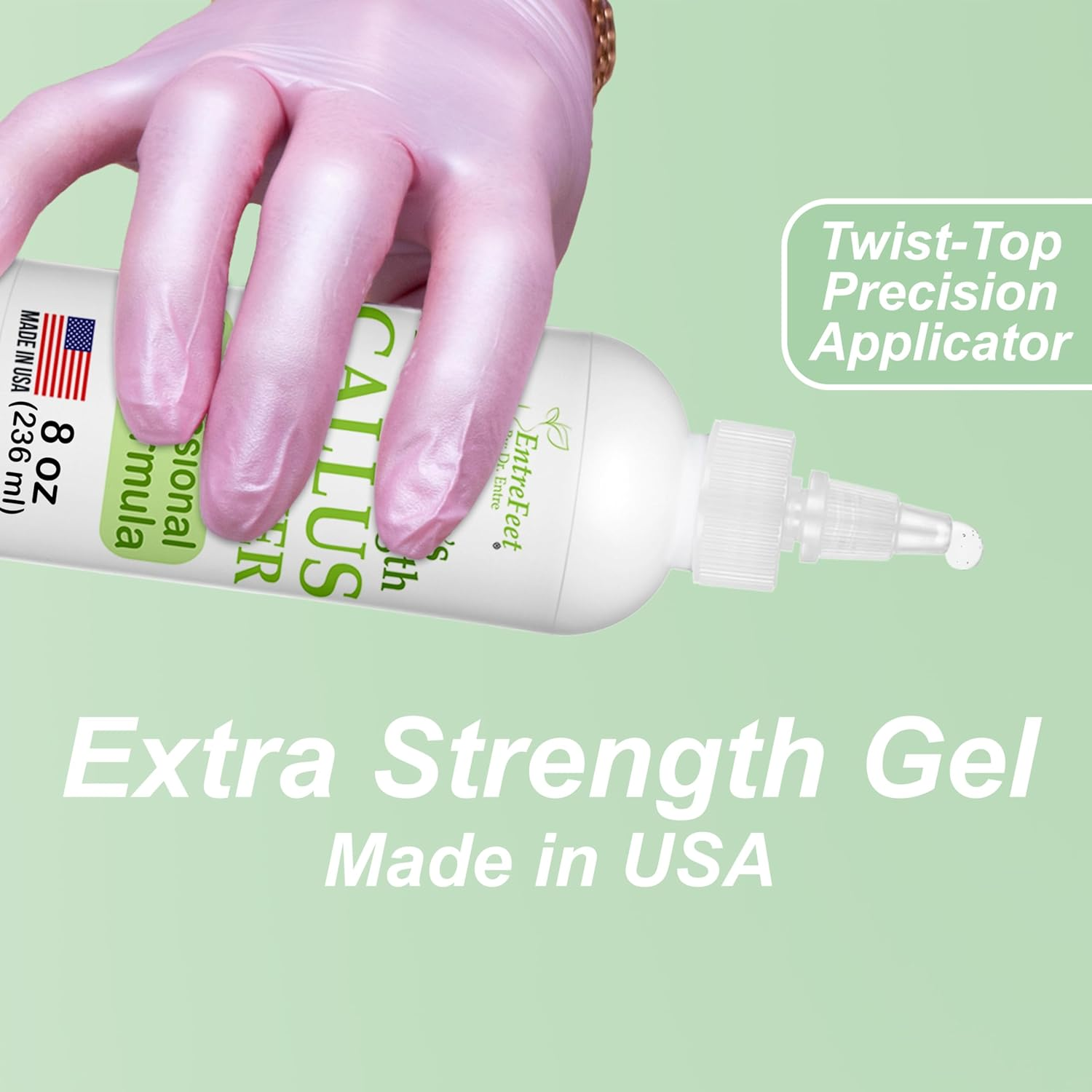 Callus Remover Gel & Double-Sided Foot File: 8 Oz Extra Strength Callus Remover for Feet, Foot Callus Remover Care, Pedicure Tools Supplies, Spa Kit, Dead Skin Scrubber image number 1