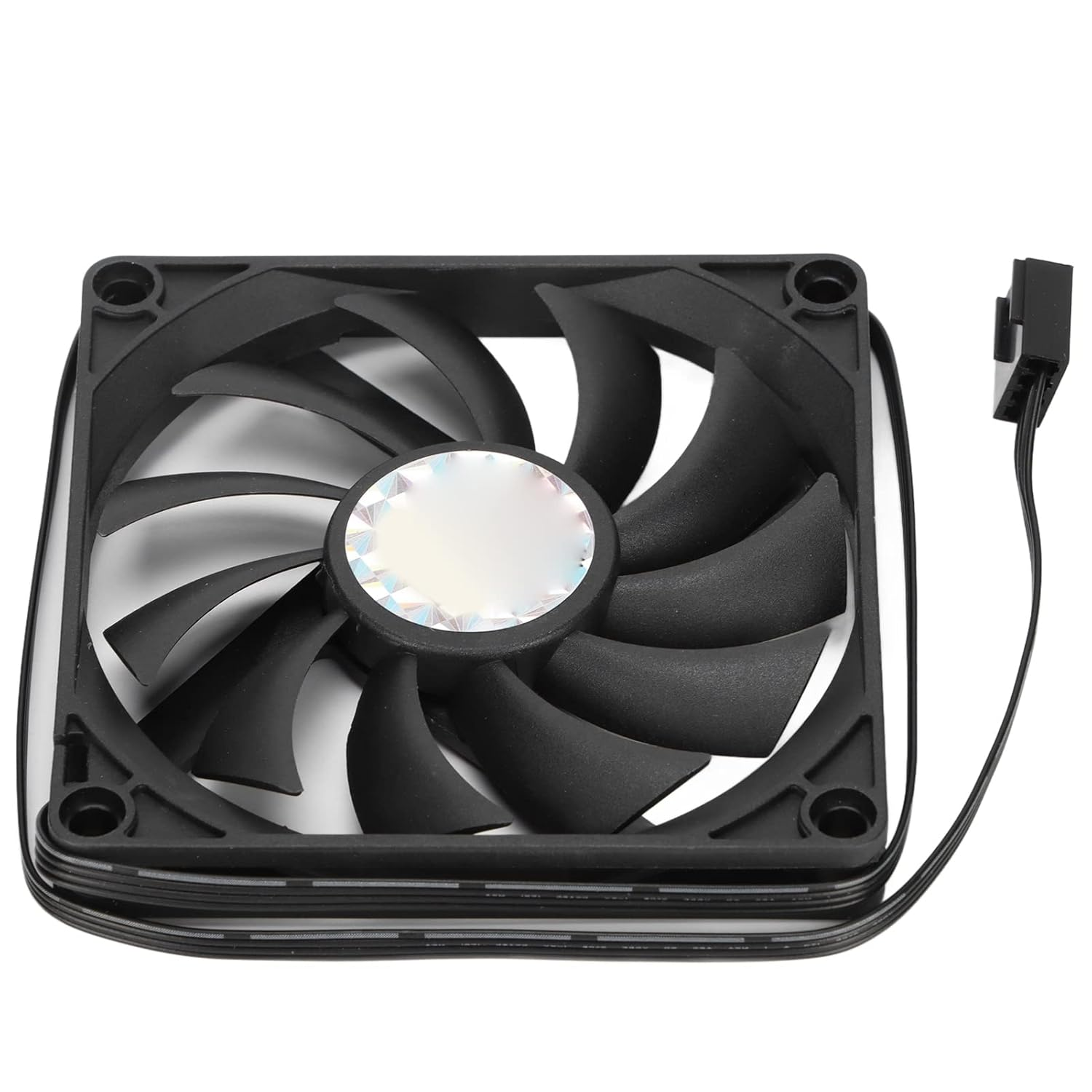 Computer Case Fan, 80Mm Long Life Cooling Fan Ultra Thin 4 PIN PWM Intelligent Speed Regulation Chassis Fan with Screw Bag for Computer Chassis image number 5