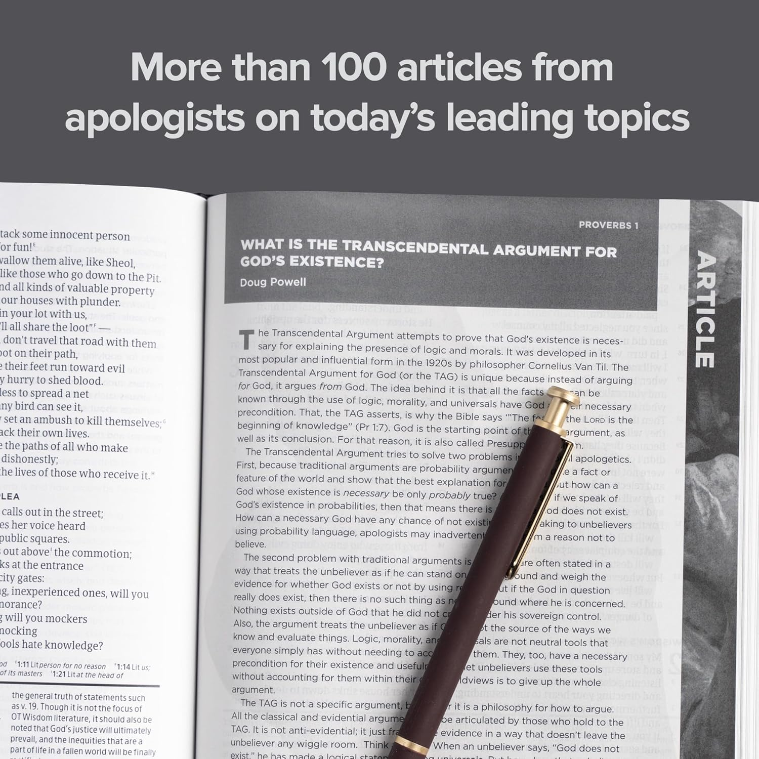 CSB Apologetics Study Bible, Hardcover: Black Letter, Defend Your Faith, Study Notes and Commentary, Ribbon Marker, Sewn Binding, Easy-To-Read Bible Serif Type image number 1