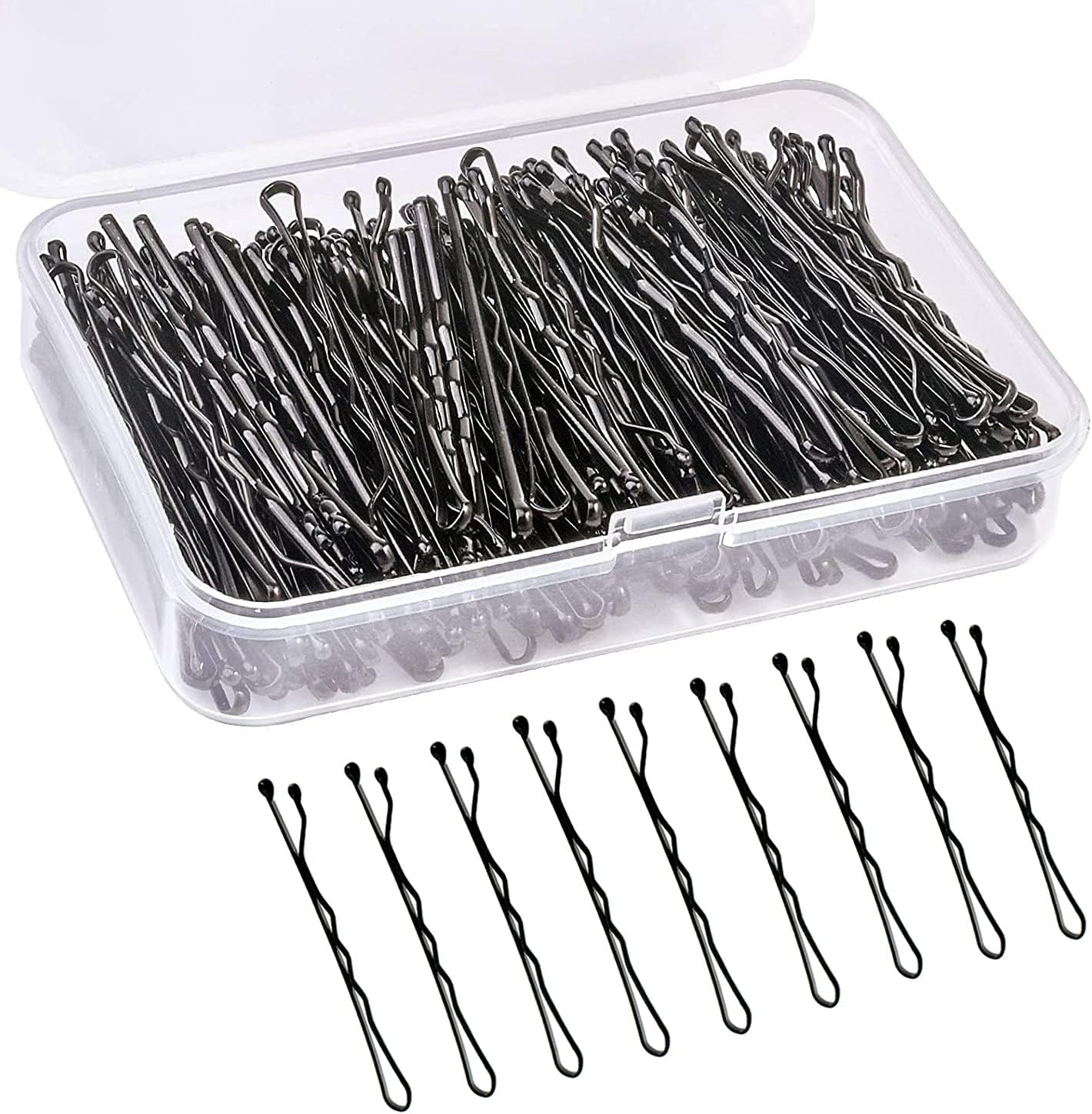 150 Pieces Bobby Pins, Hair Clips Hair Grips Kirby Grips for Women Hair Styling Pins with Storage Box (Blonde)