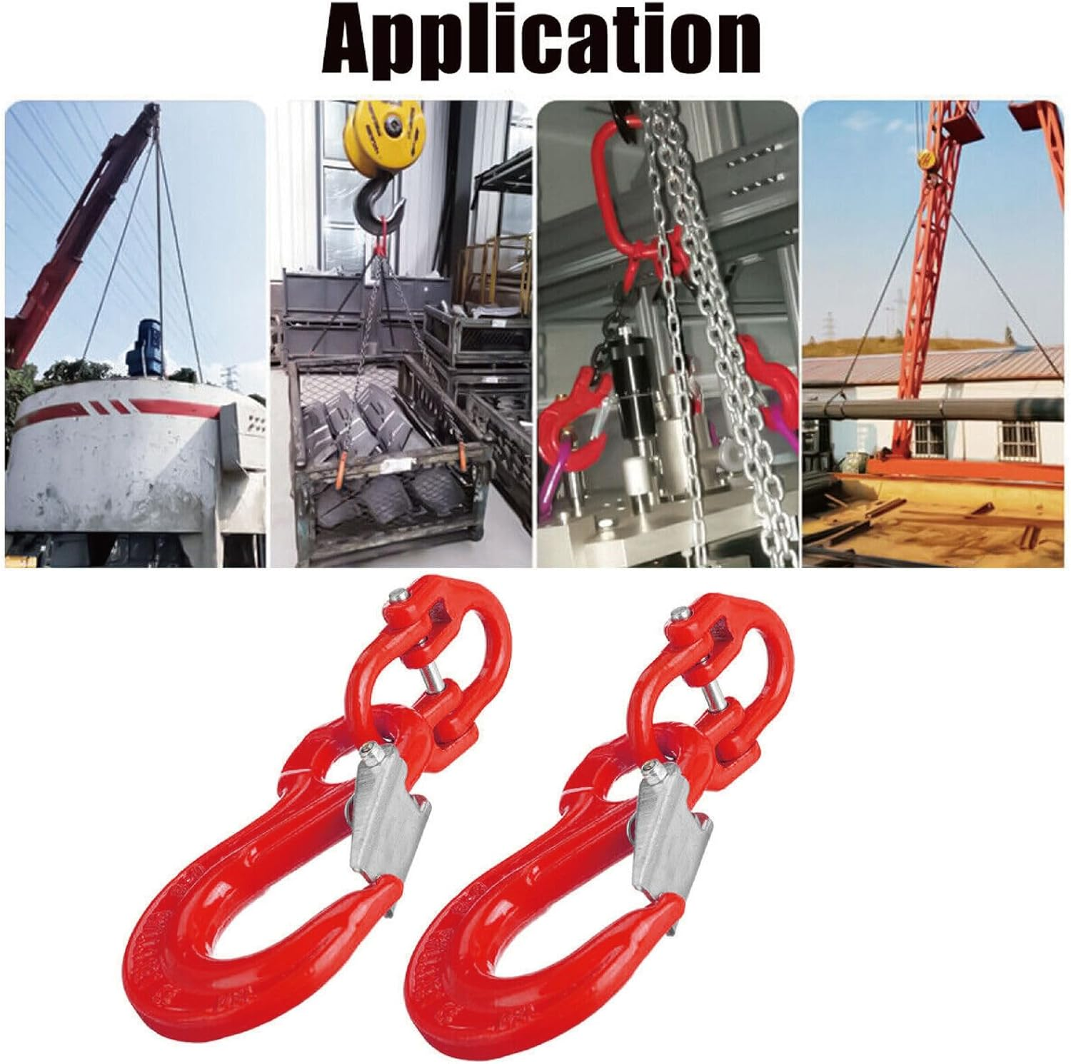 LEDON 2X (8Mm Hammerlock+ 6Mm Eye Sling Hook) Caravan Trailer Chain Connecting Extend for Caravan, Trailer, Lifting, and Towing image number 4