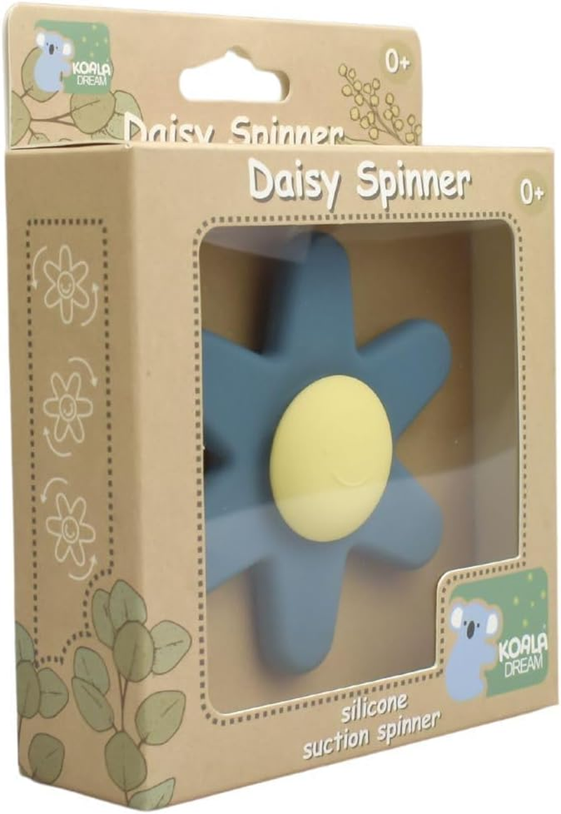 Koala Dream - CA3028B Silicone Daisy Spinner Blue- Spinning Daisy Toy with Suction Base image number 4