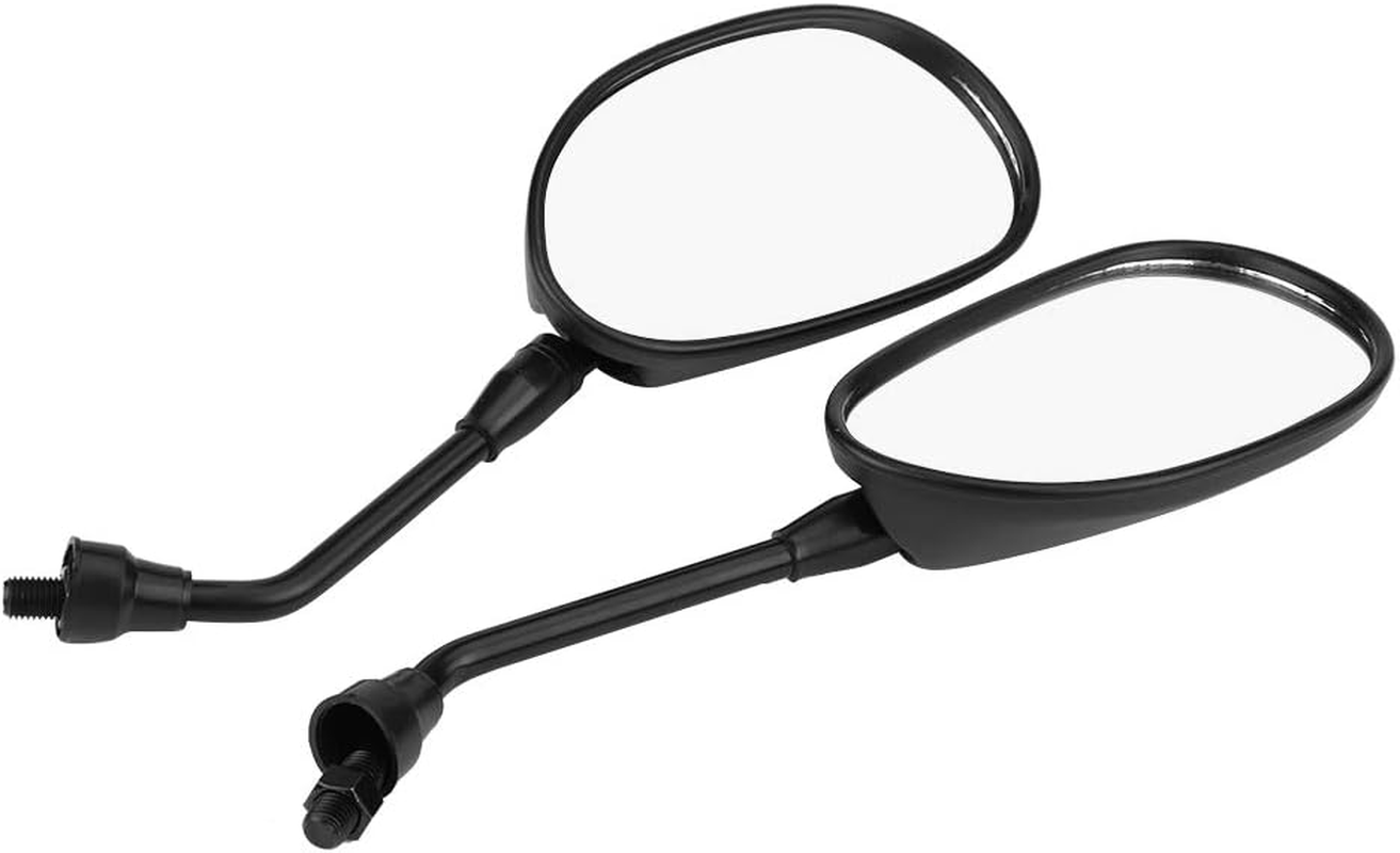 Motorbike Handle Bar Mirror, Clear Vision 1 Pair Motorcycle Rear View Mirrors Collision Resistance Left Right Universal for Modification image number 2
