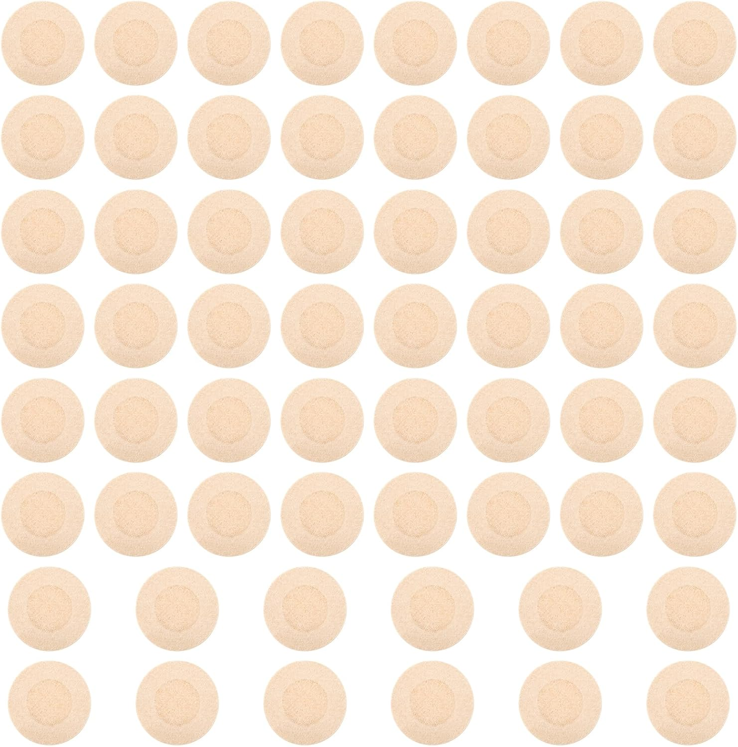60 Pcs Disposable Nipple Covers, Breathable Self-Adhesive Pasties for Women & Men, Invisible Petal & round Shapes for Sports, Gym, Swimming (Nude)