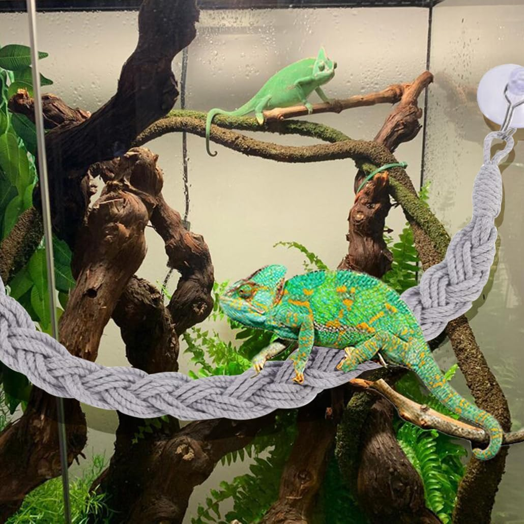 2Pcs Hermit Crab Climbing Rope,Hermit Crab Climbing Jute Rope,Hermit Crab Jute Rope with Suction Cup Hooks,Hermit Crab Rope Hermit Crab Climbing Jute Rope with Hooks,Hermit Crab Climb Rope with Hooks image number 3