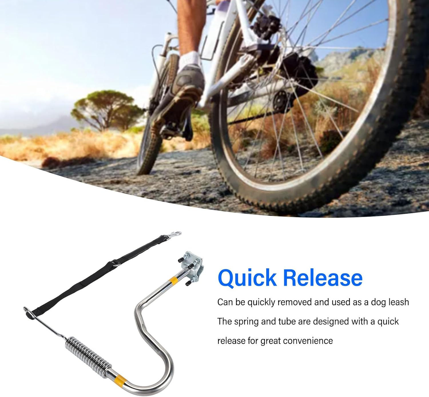 Dog Bike Leash, Handsfree Dog Leash, Bike Dog Leash Attachment with Shock Absorber, Safety Dog Leash Attachment Fit for Outdoor Exercise, Easy to Install and Remove image number 1