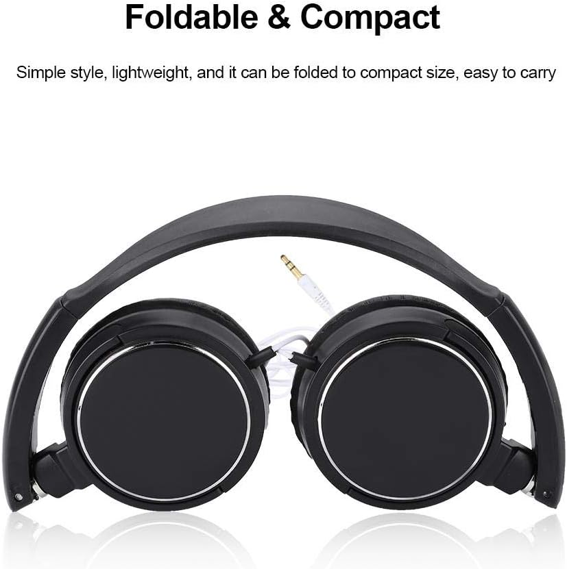 Lazmin over Ear Headphone, Foldable Compact Wired Headset Stereo Hifi Music Headphone Support TF Card, FM Automatic Search, EQ Sound Switching Function image number 2
