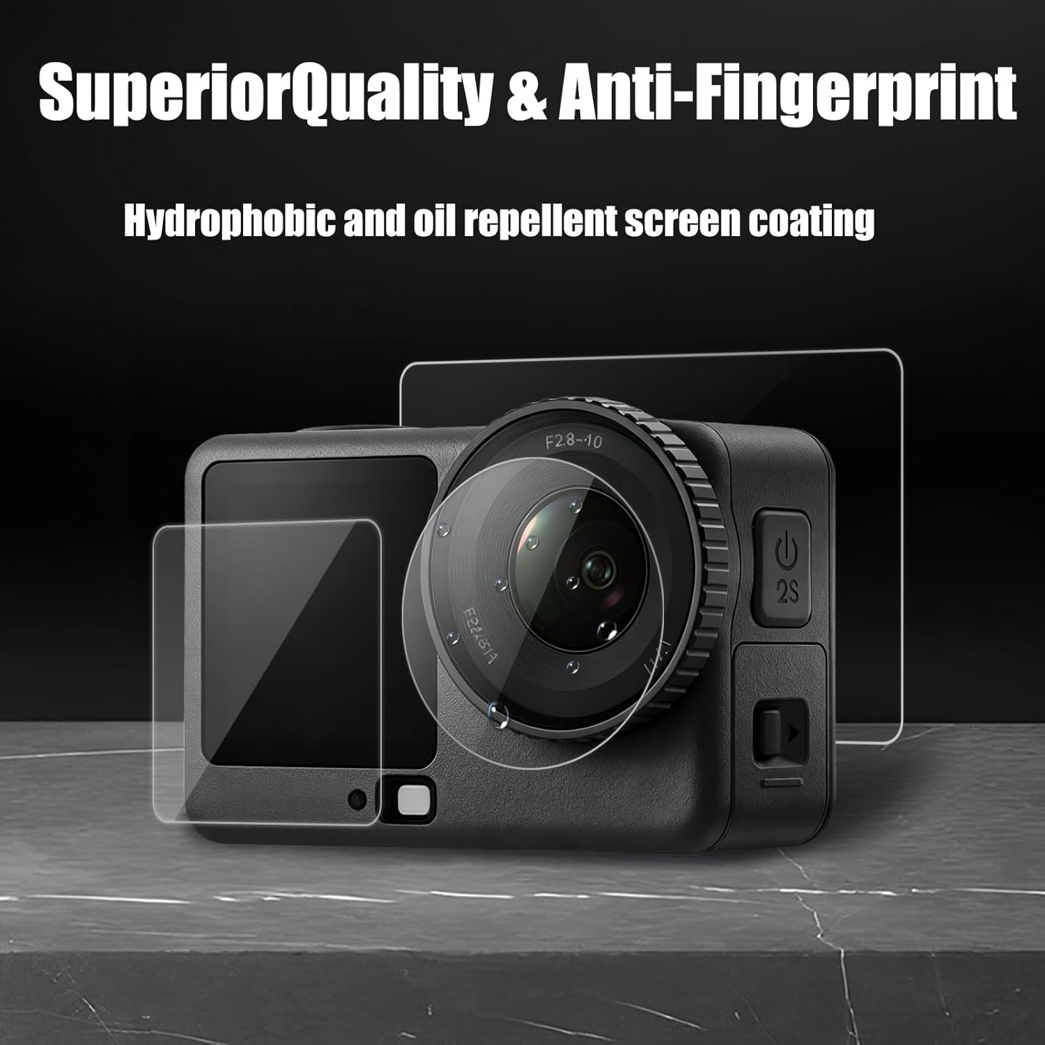 TQLGY Tempered Glass Screen Protector for DJI Osmo Action 6 Accessories with Camera Lens Protector, Ultra HD, Anti-Scratch, Bubble-Free Installation, 3-Pack Each image number 4