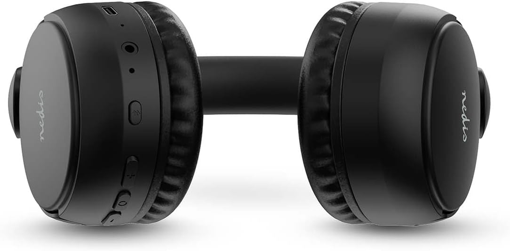 Nedis Wireless Over-Ear Headphones - Max. Battery Playtime: 12 Hours - Built-In Microphone - Press Ctrl - Voice Control - Volume Control - Black image number 2