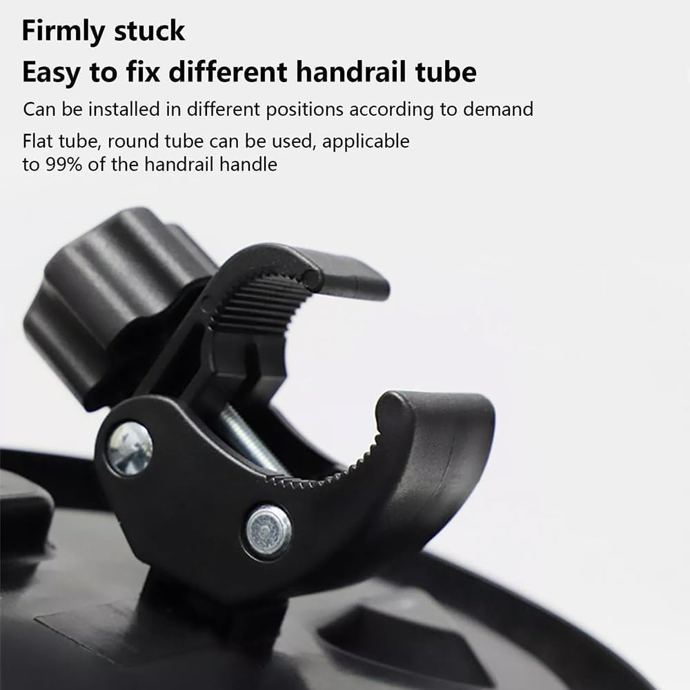 3 in 1 Stroller Cup Holder, Removable Baby Snack Tray, Universal Baby Dinner Table, Tray with Adjustable Buckle and Hooks, Non-Slip Grip Clip for Stroller Bar (Black) image number 6