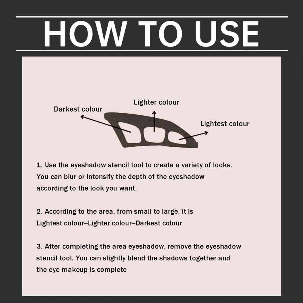 Eyeshadow Tool, Makeup Aid Shadow Assistant, Eyeliner Template Stencils for Perfect Eye Makeup, Quick Make-Up Stencils for Women and Beginners image number 4