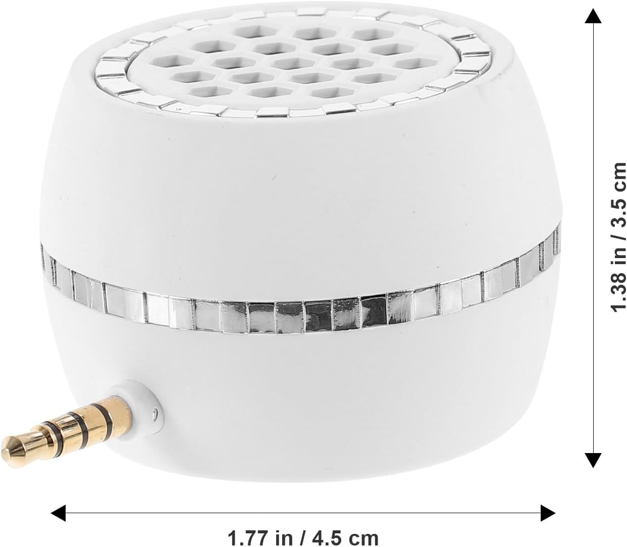 VILLCASE Mini Portable Plug and Play Mobile Phone Speaker Amplifier, White Dc5V, Compatible with Phones, Tablets, and Laptops, Compact Mobile Soundbox for On-The-Go Audio Enhancement image number 2