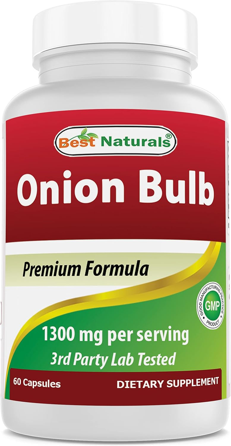 Best Naturals Onion Dried Bulb 1300Mg per Serving - 60 Capsules - Also Called (Allium Cepa) image number 2