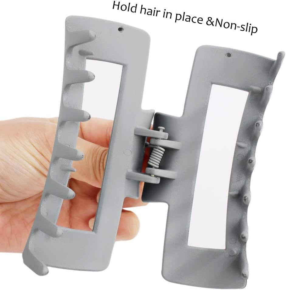 Canitor Matte Rectangular Banana Hair Clips for Thick Hair - 4 PCS Non-Slip Design Jaw Clips and Barrettes for Women image number 1