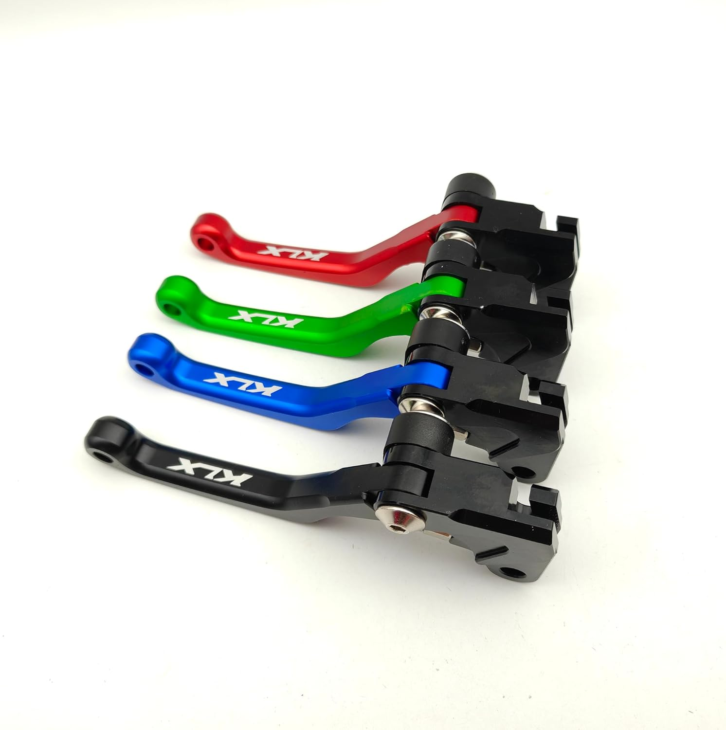 OEM Replacement Brake Clutch Levers for Kawasaki KLX110 (2002-2025) | KLX110L (2010-2025) CNC Aluminum Adjustable Handlebars | Motorcycle Control Lever Set with Easy Install (Matte, Green) image number 6