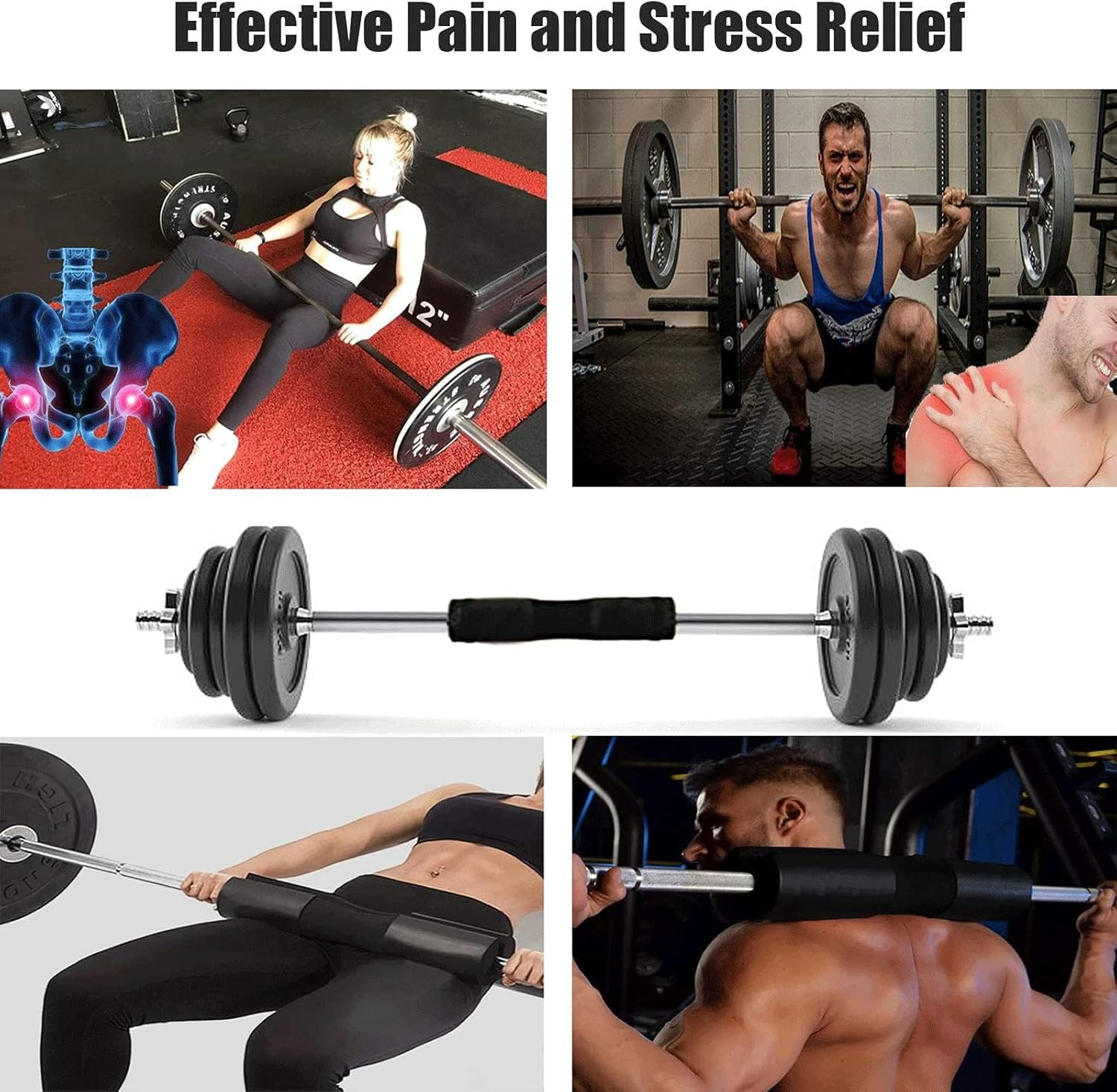 Squat Pad - Foam Barbell Pad for Squats Cushion, Lunges & Bar Padding for Hip Thrusts - Standard Weight Bar Pad - Provides Cushion to Neck and Shoulders While Training - Armygreen image number 6