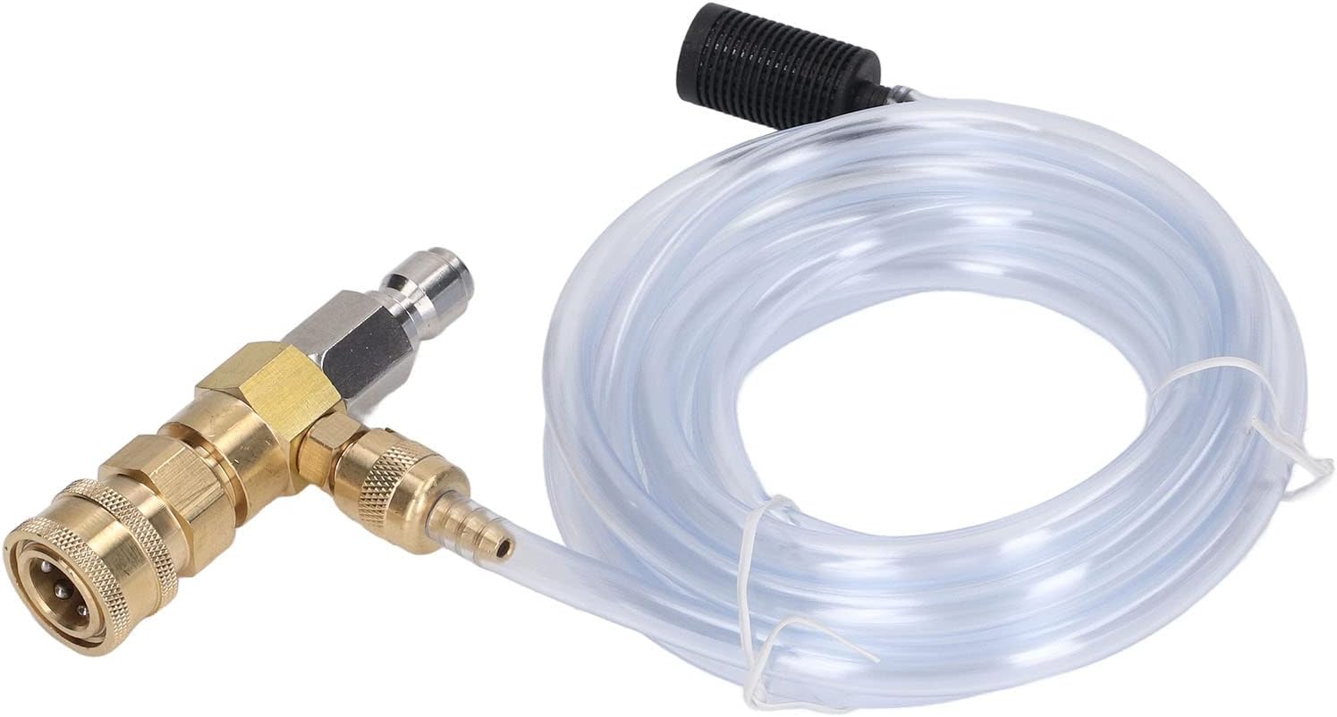 Pressure Washer Chemical Injector 5000PSI Brass Stainless Adjustable Downstream Injector with 9.8Ft Tube image number 3