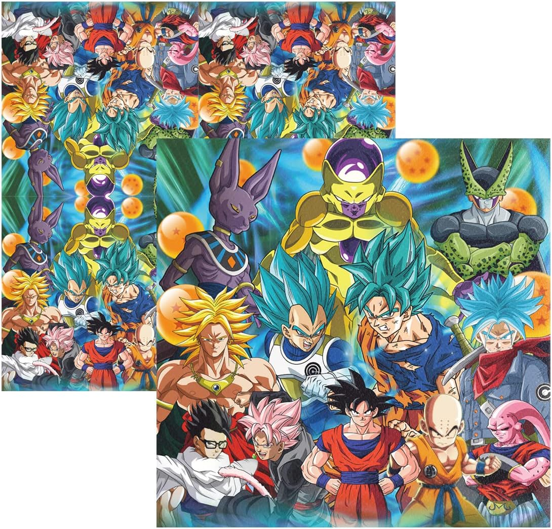 ZLHCGD Birthday Party Tableware Supplies for Dragon Ball Theme Decoration - Dragon Z Plate and Napkins + Tablecovers. image number 4