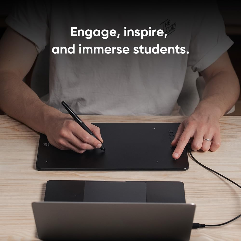 Xppen Updated Deco 01 V3 Drawing Tablet-16384 Levels of Pressure Battery-Free Stylus, 10X6 Inch OSU Graphic Tablet, 8 Hotkeys for Digital Art, Teaching, Gaming Drawing Pad for Chrome, PC, Mac, Android image number 3