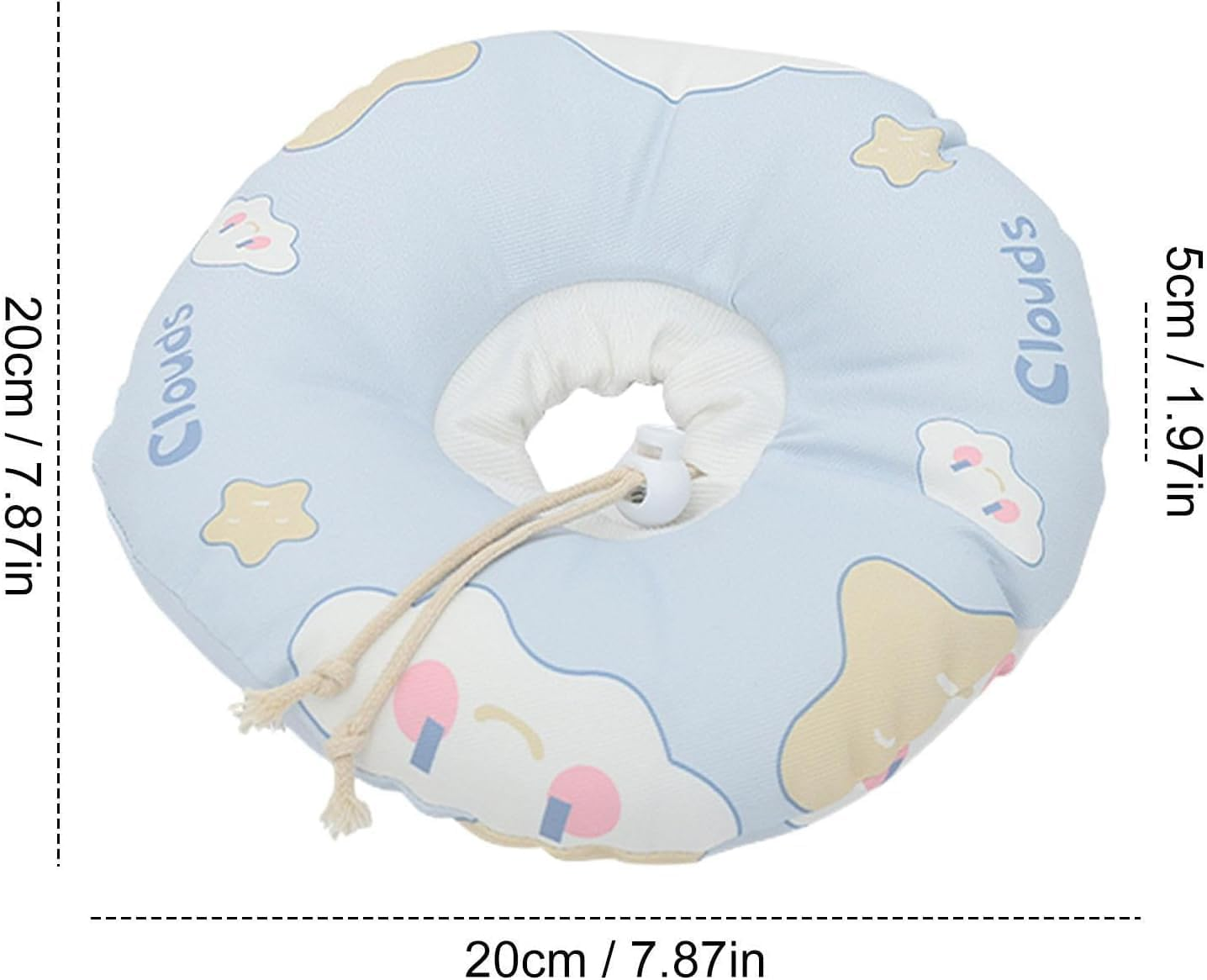 Kitten Cones after Injury | Flexible Waterproof Cat Neck Cone | Cat Soft Cone Collar to Stop Licking and Scratching, Pets Clouds Collar for Cat Kitten Puppy Rabbit Buniq image number 3