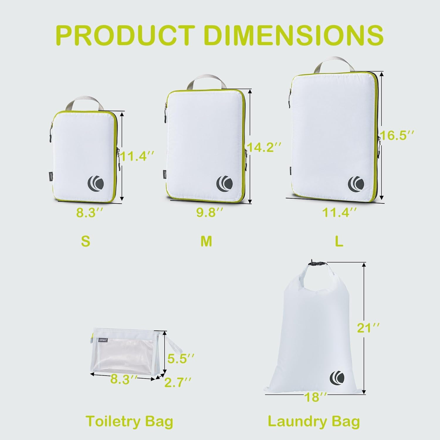 Cipway Compression Packing Cubes for Travel-Expandable Luggage Organizer Set Pack More in Less Space,Travel Gear Accessories