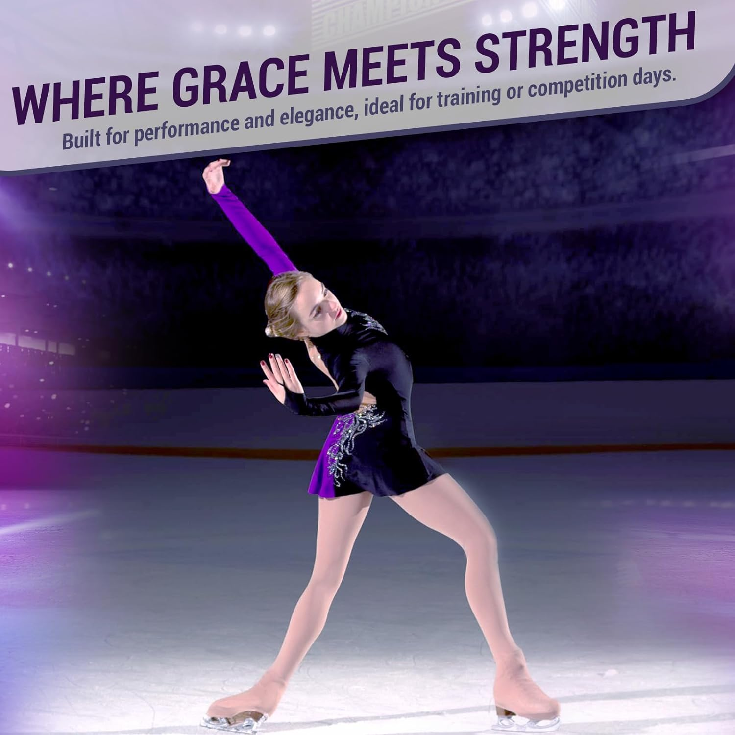 Kami-So over the Boot Figure Skating Tights | Soft, Stretchy Bamboo Leggings for Women & Girls | Cozy Tan Boot Covers image number 5