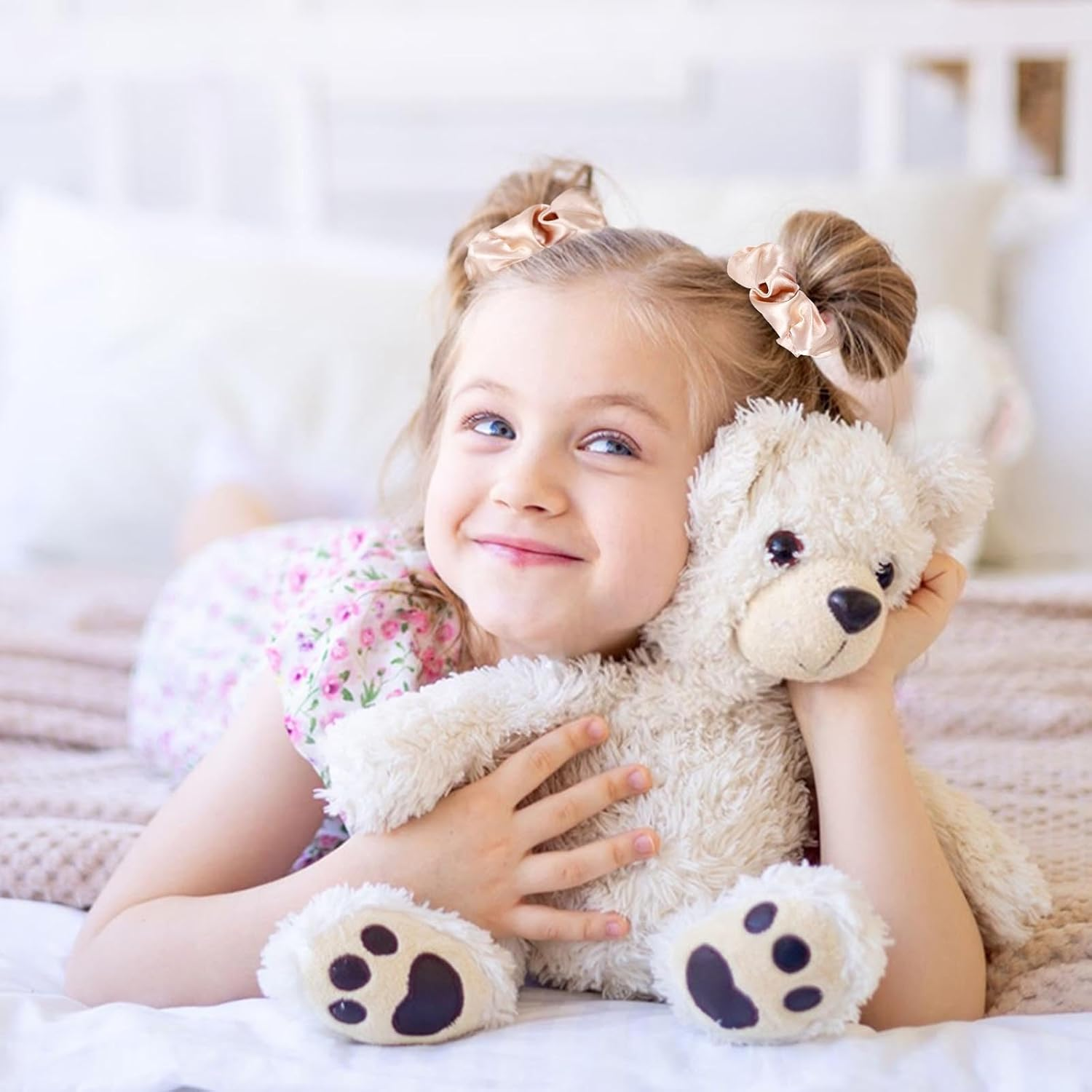 Kavya Hair Scrunchies Silk, Braid Bobbles Women'S Elastic Satin Scrunchie Soft Hair Ties Silk Scrunchie Hair Bobbles Women for Thick or Thin Hair Hair Accessories 12 Pieces - Multi-Coloured. image number 4