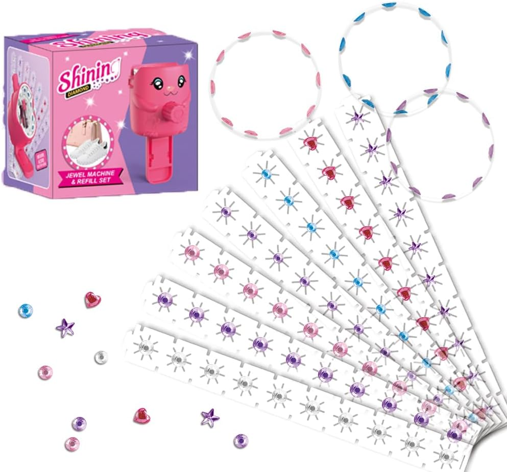 Hair Bedazzler Kit with 240Pcs Rhinestones Diamonds Jewels, Quick and Easy Hair Glitter Machine for Women, Hair Gem Stamper with 120 Glitter Diamonds for Hair, Fashion, Anything. image number 4