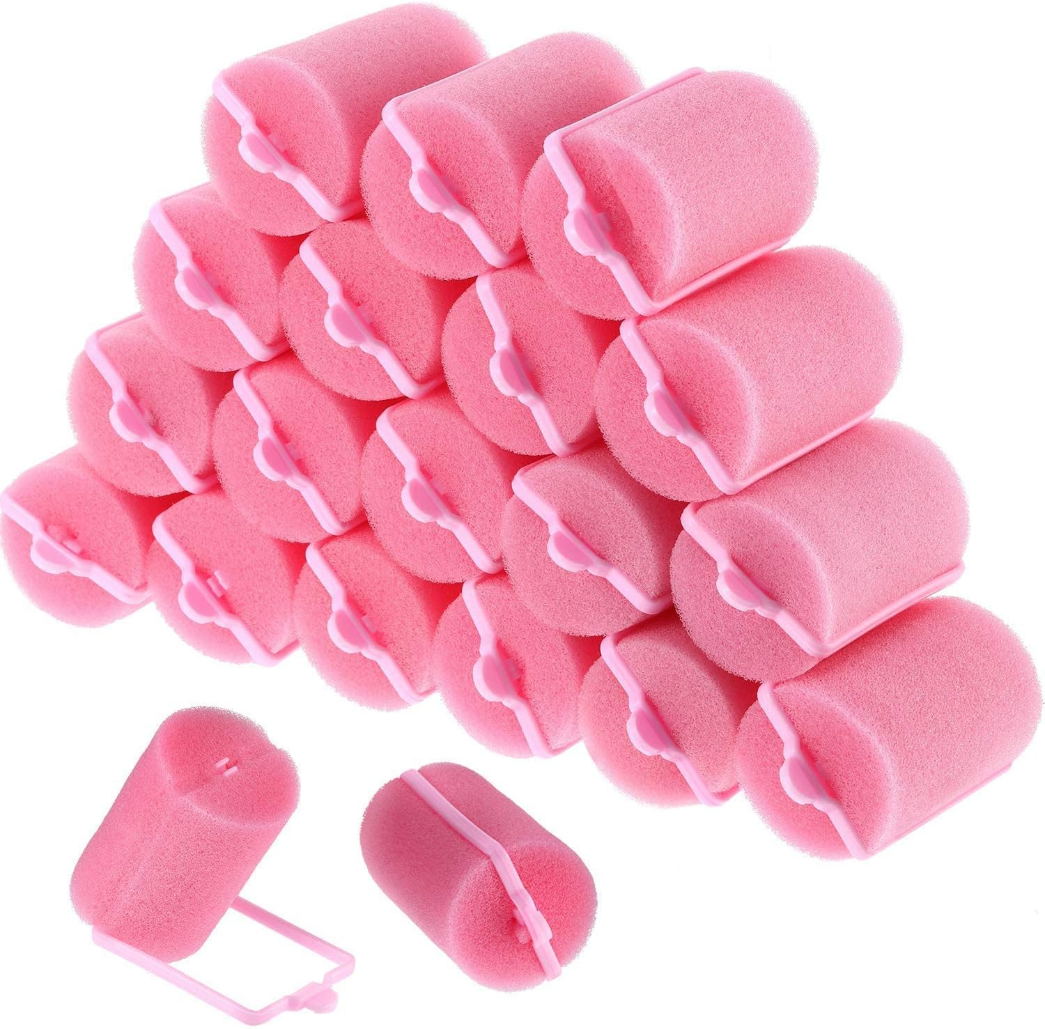 18 Pieces Sponge Hair Rollers 40 Mm Soft Foam Hair Styling Curlers Large Size Hairdressing Curlers for Women and Kids (40 Mm) image number 2