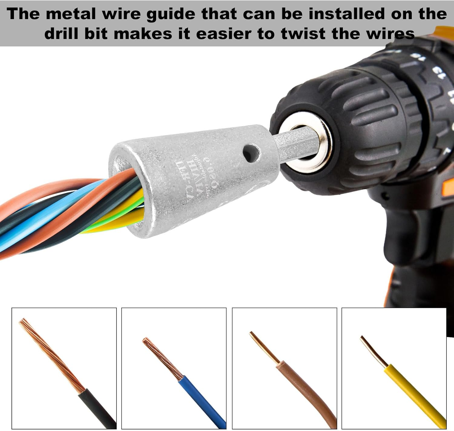 Electric Wire Stripper, 4-In-1 Electrical Wire Stripping and Twisting Tool Best Wire Strippers Wire Stripper Cutter Portable Wire Twist for Drill Fast Wire Stripping image number 1