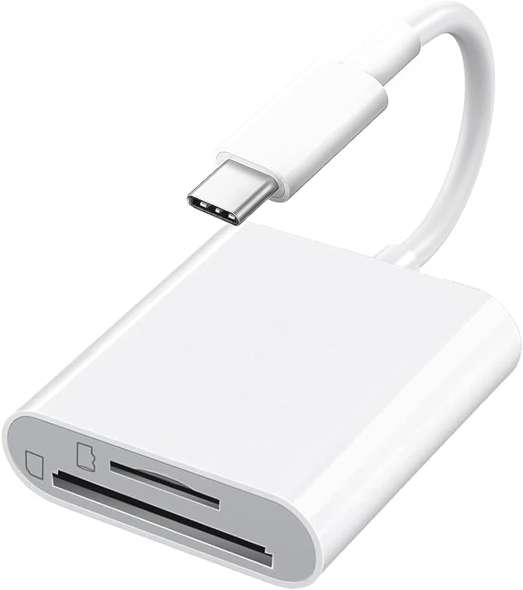 USB C SD Card Reader, Fyvadio SD Card Adapter with Dual Slots for Iphone 15 16/Ipad/Macbook/Mac/Android, USB-C Type C SD Reader Supports SD and Microsd Memory Card Adapter, Trail Camera Plug and Play image number 6