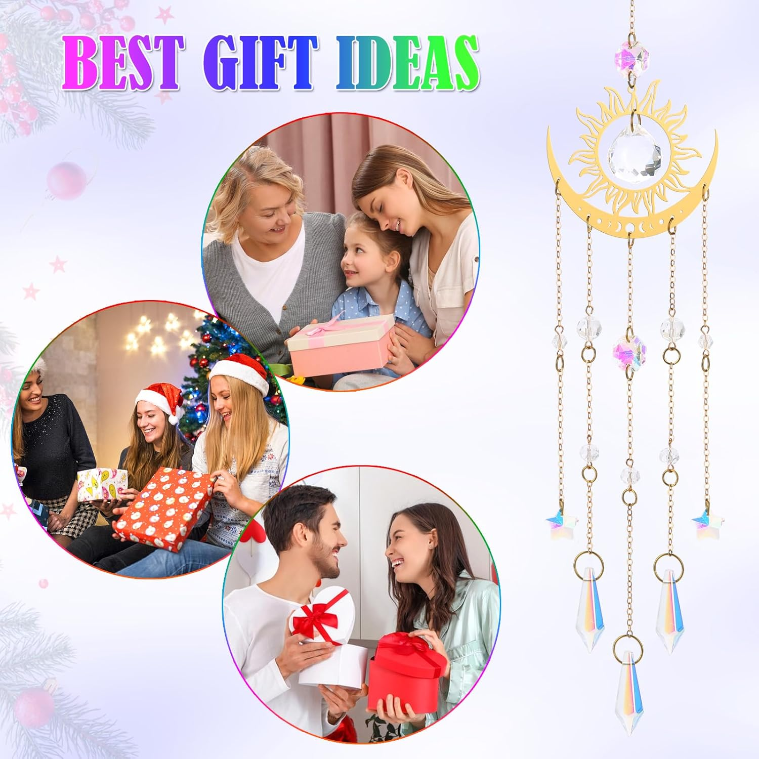 Crystal Suncatcher, Suncatchers for Windows Hanging Indoor Outdoor Prism Rainbow Maker Home Garden Decor for Thanks Giving Valentines'S and Mother'S Day image number 4