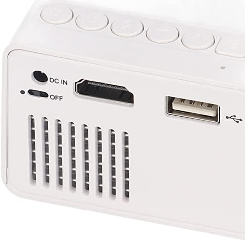 Mini Projector, Portable Projector 1080P Full HD Huge Screen Fast Heat Dissipation Compatible with Tablet Laptop PC TV Box LED Pico Video Projector for Home Outdoor Theater Movie image number 2