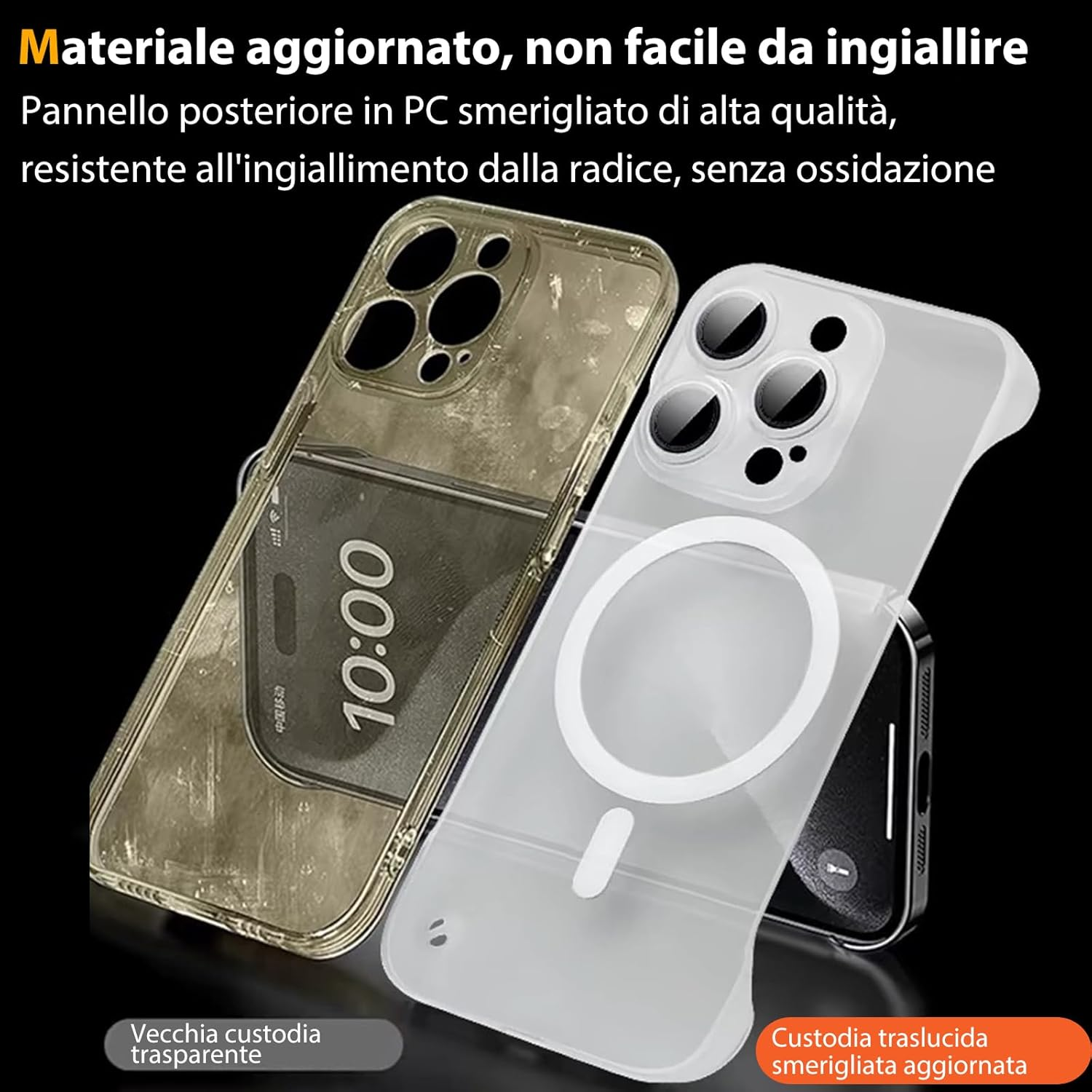 Iphone 13 Pro Case for Magsafe, No Transparent Edge, with Camera Lens Protector(Feel of Bare Metal) Magnetic Slim Protective Case for Iphone 13 Pro Cover 6.1 Inch image number 3