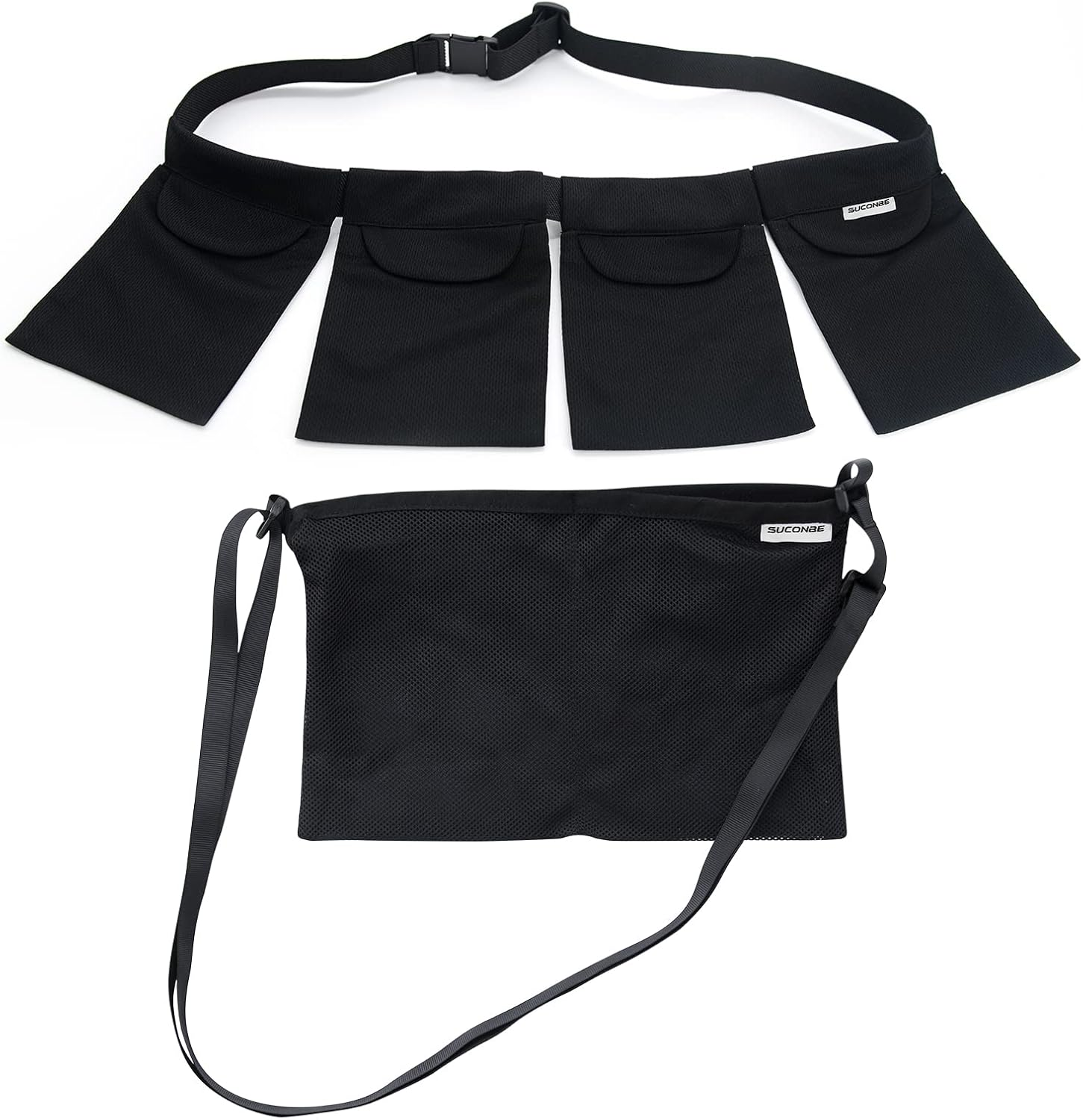 SUCONBE Adjustable Mastectomy Drain Holder-4 Drain Pouches and Shower Bag, for Breast Surgery Mastectomy Breast Reduction Augmentation Post-Surgery Recovery Support Tummy Tuck Patient Care Kit (Black) image number 1