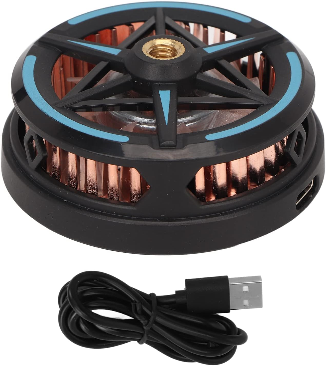 TOPINCN Portable Phone Radiator Fan with TEC Algorithm Refrigeration System Powerful Turbine Fan Black for Gaming Live Streaming for Smartphone Users image number 6